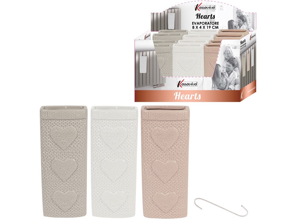 Evaporatore umidificatore cuore in ceramica per termosifone set3